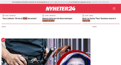 Desktop Screenshot of nyheter24.se